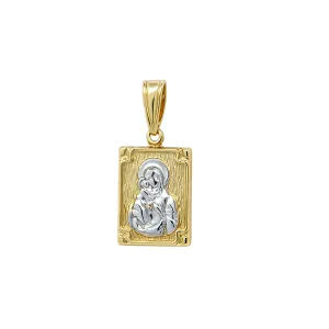 Dichromi Chrysi Eikona Panagia me Vrefos