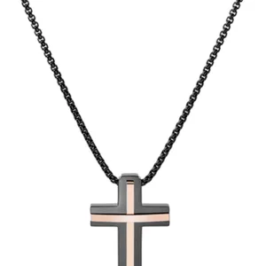 U.S POLO ASSN κολιέ από ανοξείδωτο ατσάλι Black JW6028NK